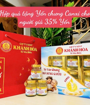 Hộp quà tặng yến chưng canxi cho người già