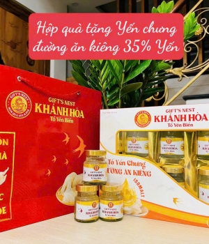 Yến 30% vị đường phèn màu vàng, đỏ