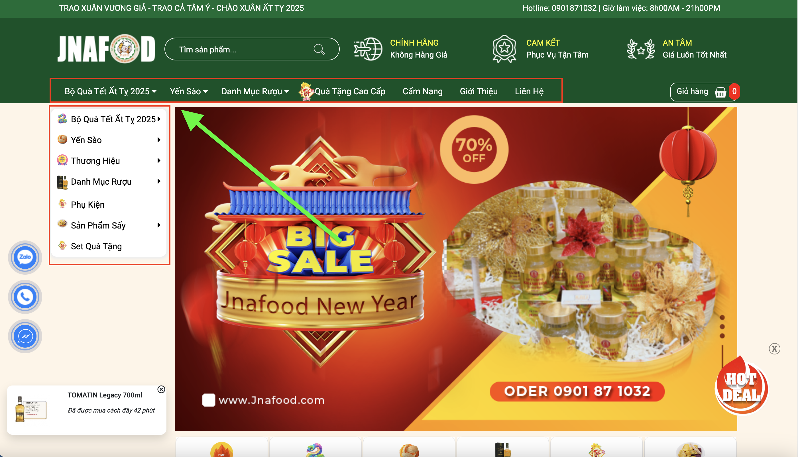 Hướng dẫn mua hàng jnafood