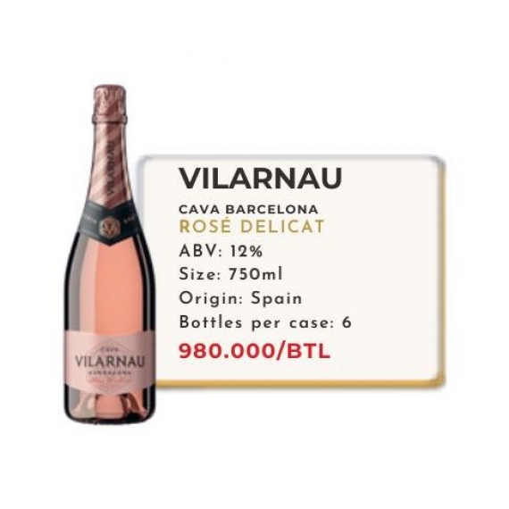 Cava Vilarnau Barcelona Rose Delicat 750ml
